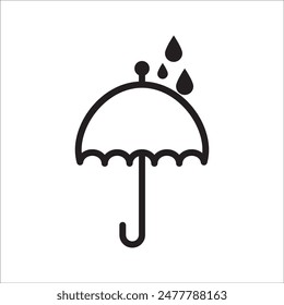 Umbrella icon set. Open umbrella set vector. Collection of side view umbrella vector illustration