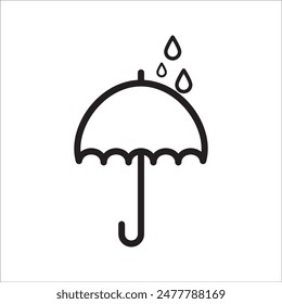 Umbrella icon set. Open umbrella set vector. Collection of side view umbrella vector illustration