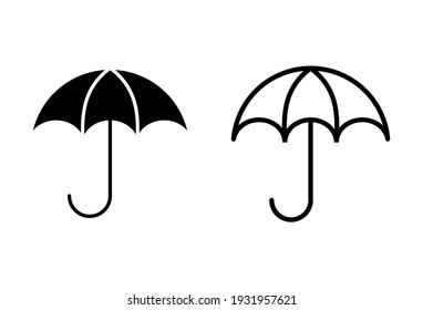 Umbrella icon set. umbrella sign icon