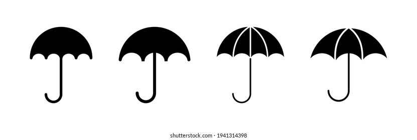 Umbrella icon set. umbrella sign icon
