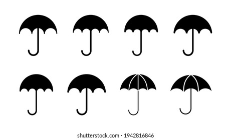 Umbrella icon set. umbrella sign icon