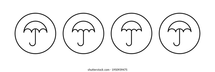 Umbrella icon set. umbrella sign icon