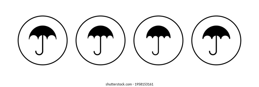 Umbrella icon set. umbrella sign icon