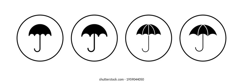 Umbrella icon set. umbrella sign icon