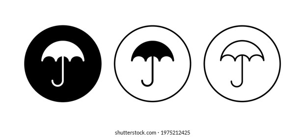 Umbrella icon set. umbrella sign icon