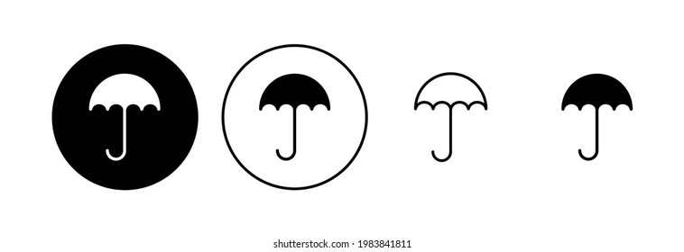 Umbrella icon set. umbrella sign icon