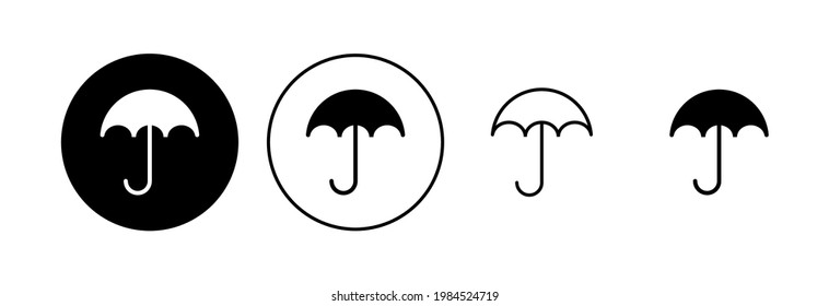Conjunto de iconos del paraguas. icono de símbolo de paraguas