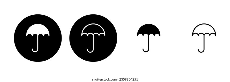 Umbrella icon set. umbrella sign icon