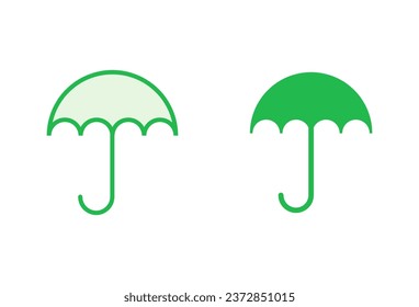 Regenschirmsymbol-Set. Schirmschildsymbol