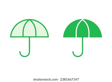 Regenschirmsymbol-Set. Schirmschildsymbol