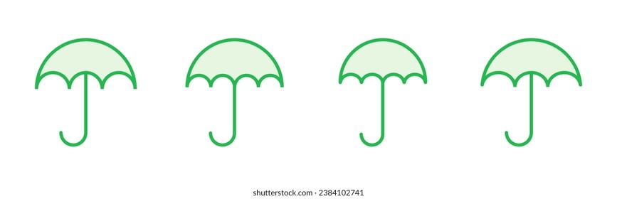 Umbrella icon set. umbrella sign icon