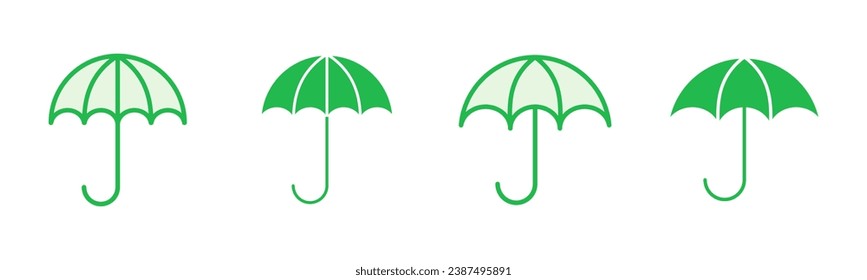 Umbrella icon set. umbrella sign icon