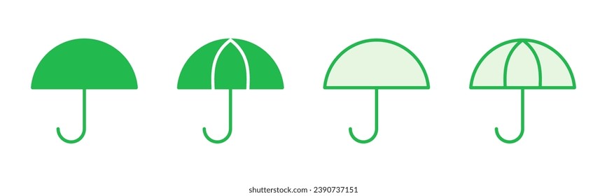 Umbrella icon set. umbrella sign icon