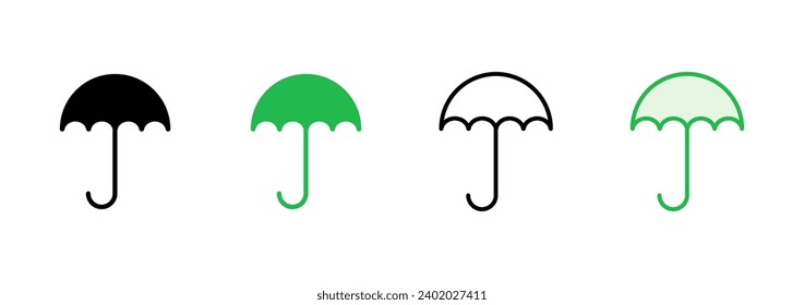 Umbrella icon set. umbrella sign icon