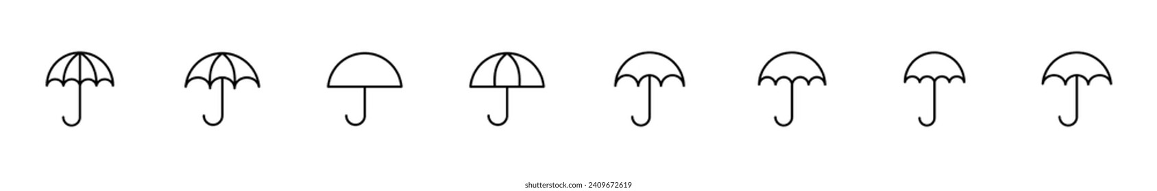 Umbrella icon set. umbrella sign icon