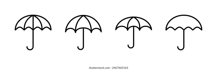 Umbrella icon set. umbrella sign icon
