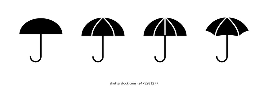 Umbrella icon set. umbrella sign icon