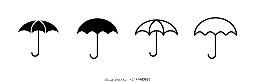 Umbrella icon set. umbrella sign icon