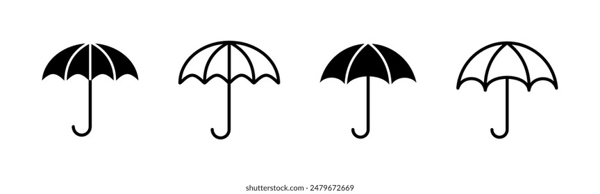 Umbrella icon set. umbrella sign icon