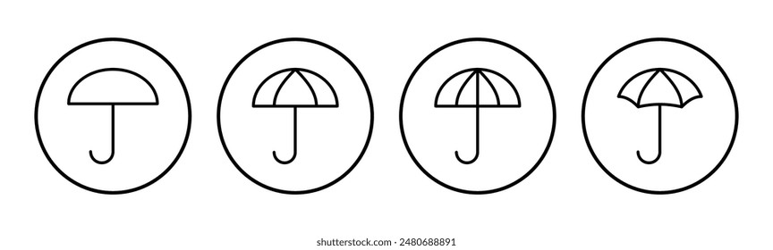 Umbrella icon set. umbrella sign icon