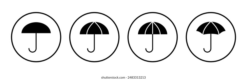 Umbrella icon set. umbrella sign icon
