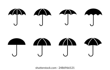 Umbrella icon set. umbrella sign icon