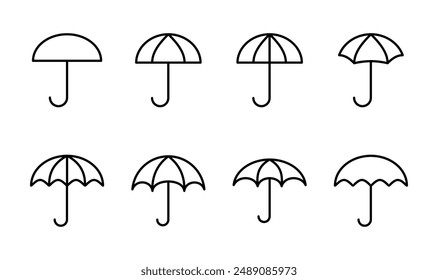Umbrella icon set. umbrella sign icon