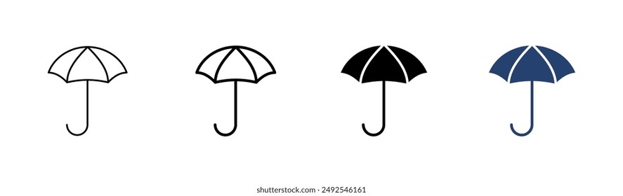 Umbrella icon set. umbrella sign icon