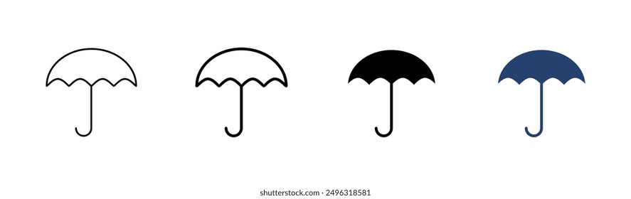 Regenschirm-Symbolsatz. Schirmsymbol