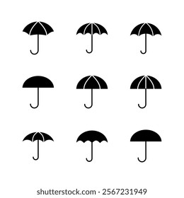 Umbrella icon set. umbrella sign icon