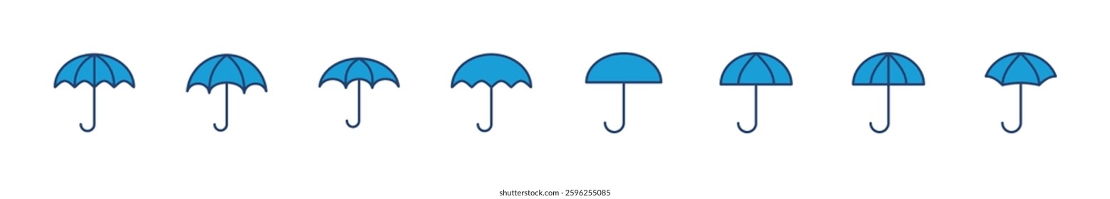 Umbrella icon set. umbrella sign icon