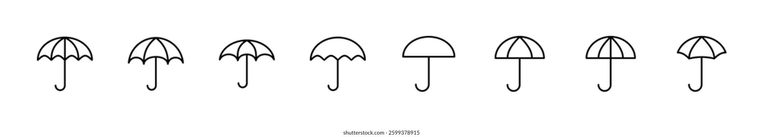 Umbrella icon set. umbrella sign icon