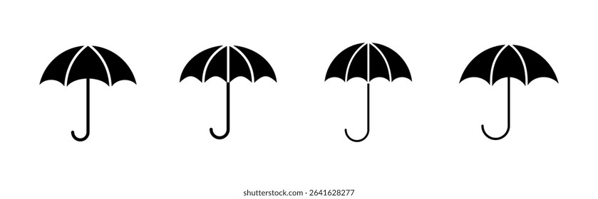 Umbrella icon set. umbrella sign icon