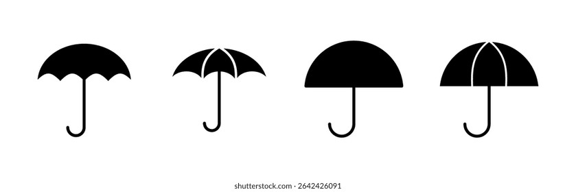 Umbrella icon set. umbrella sign icon