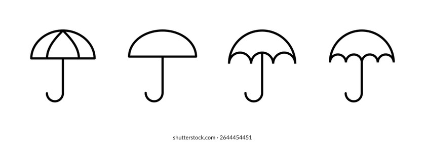Umbrella icon set. umbrella sign icon