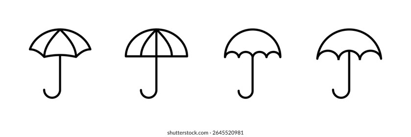 Umbrella icon set. umbrella sign icon
