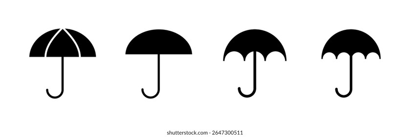 Umbrella icon set. umbrella sign icon