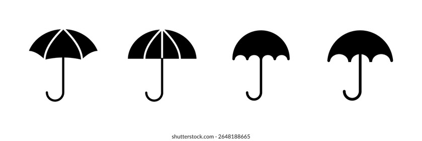 Umbrella icon set. umbrella sign icon