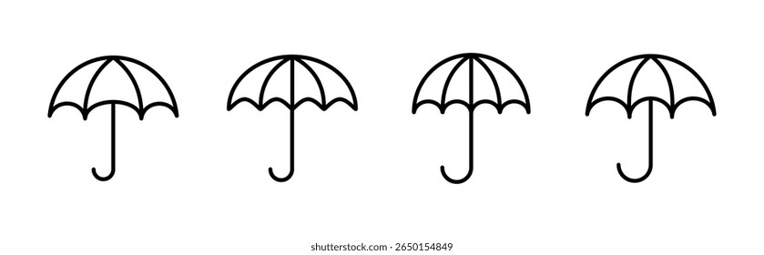 Umbrella icon set. umbrella sign icon