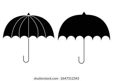 Umbrella icon set. umbrella sign icon isolated on white background. Safety sign. Vector Illustration. eps 10