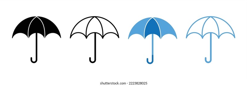 Umbrella icon. Umbrella icon set. Umbrella icon with simple design. Vector illustration.