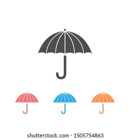 Umbrella icon set vector illustration
