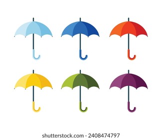 Umbrella icon set. Umbrella vector illustration