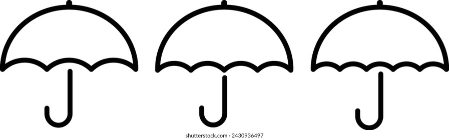 Umbrella icon set vector illustration