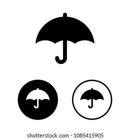 Umbrella icon set.Vector illustration