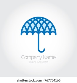 umbrella icon. sign design in blue color