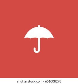 umbrella icon. sign design. red background