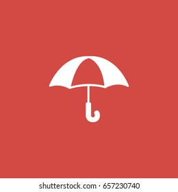 umbrella icon. sign design. red background
