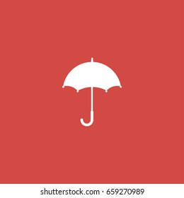 umbrella icon. sign design. red background