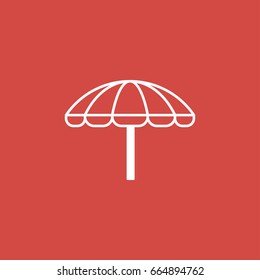 umbrella icon. sign design. red background